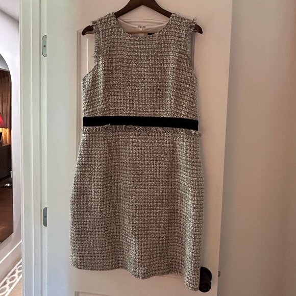 J. Crew Dresses & Skirts - J. Crew Size 14 Silver Tweed Dress